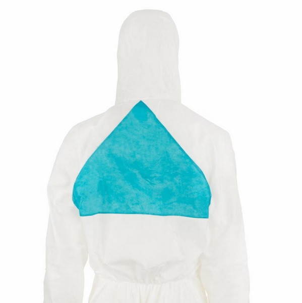 Kombinezon ochronny 3M 4520 kategoria III, biały z zielonym tylnym panelem typ 5/6 XXL