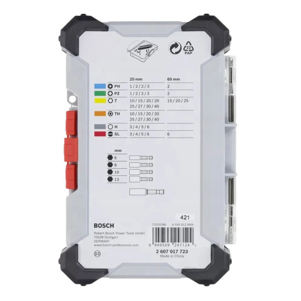 Zestaw bitów i nasadek 43 el. Bosch 2607017723