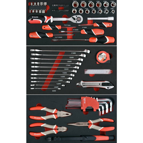 Wózek narzędziowy Yato 3CZ z narzędziami YT-09104