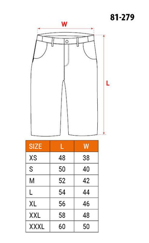 Krótkie spodenki NEO Tools 81-279-XL rozm. XL
