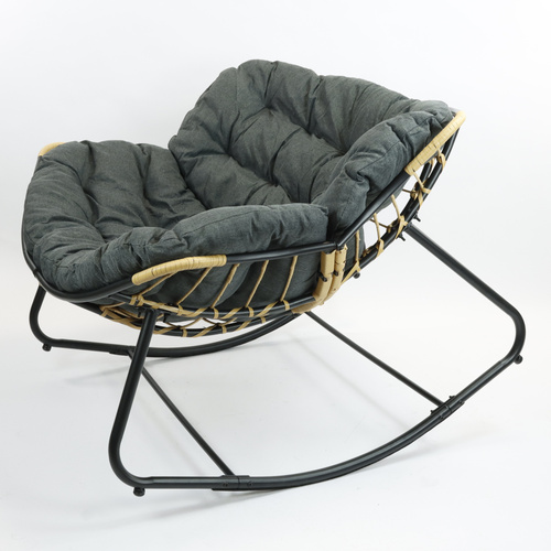 Fotel bujany Belivio NUVIO Dark Grey