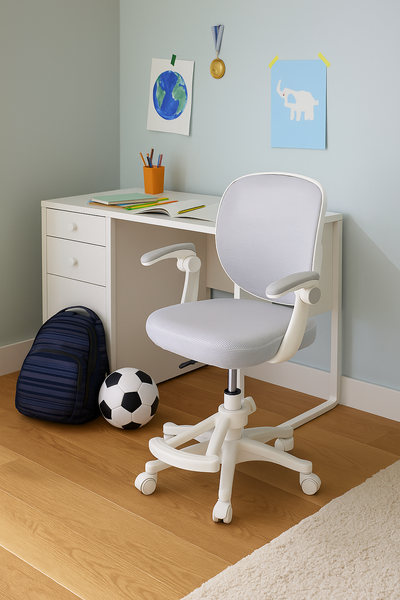 Fotel obrotowy Belivio ELMO szary