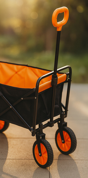 Wózek plażowy Werkstar ALOHA czarno-pomarańczowy