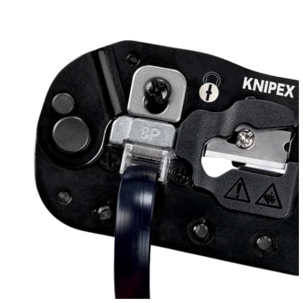 Szczypce do zagniatania złączy typu Western RJ45 Knipex 975113