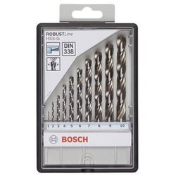 Bosch zestaw 10 wierteł do metalu HSS-G 135° Robust-Line 2607010535