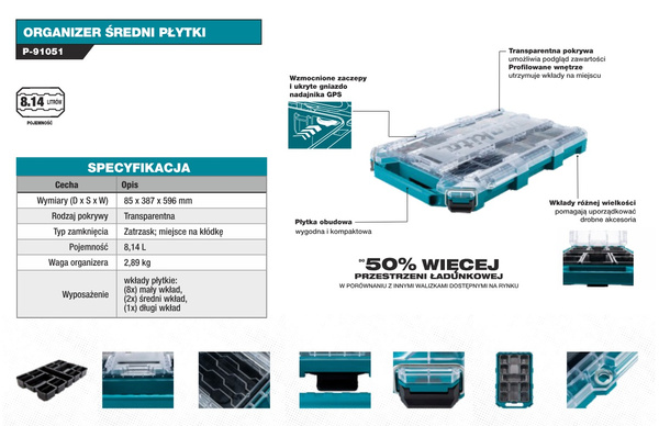 Organizer Makita MakTrak P-91051