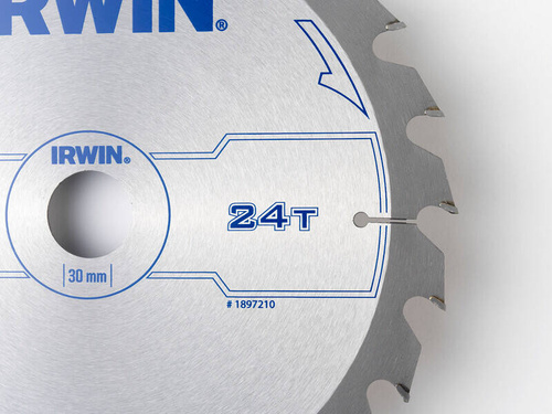 Piła tarczowa do drewna 250 mm x 24T Irwin 1897210