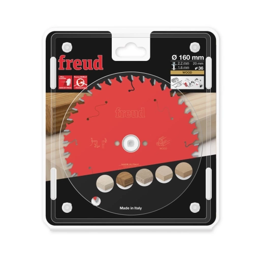 Tarcza do cięcia drewna 160x2,2x1,6x20 36z Freud FR06W007H