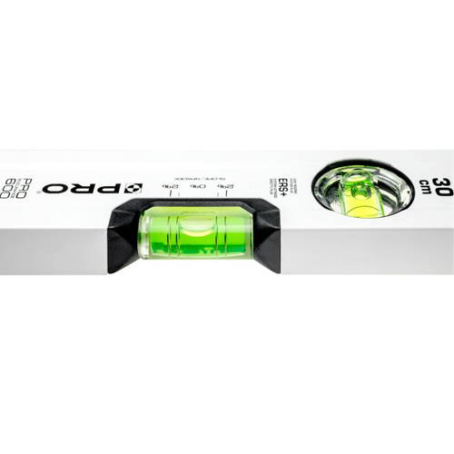 Poziomica PRO600 AB-030 malowana biała z libellą 2% 30 CM