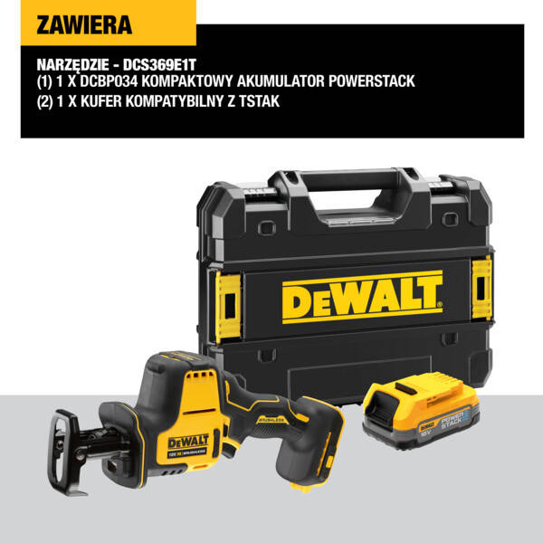 Pilarka szablasta Dewalt DCS369E1T