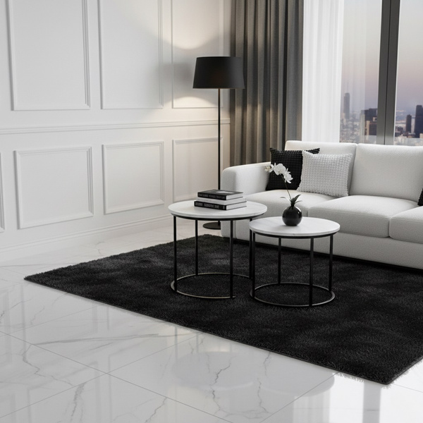 Zestaw stolików Belivio MOCCA White Marble