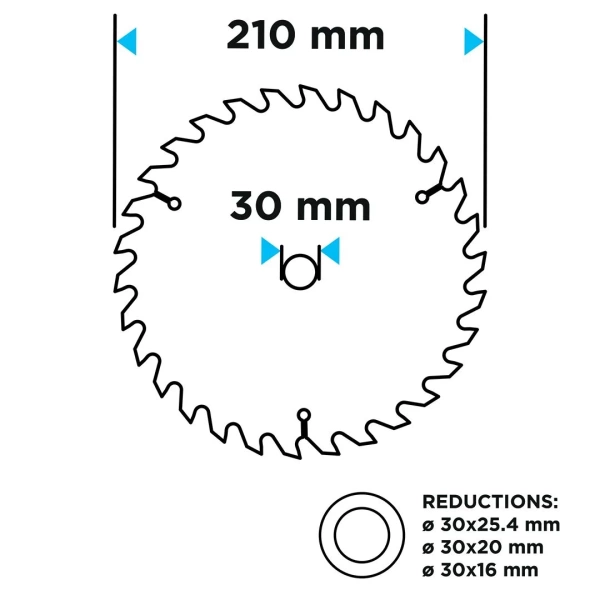 Tarcza do cięcia drewna 210x30 mm Graphite 57H683
