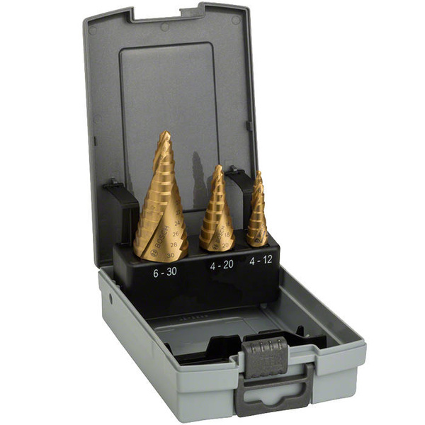 Zestaw 3 szt. wierteł stopniowych do metalu Bosch 2608587432 - zestaw 3 sztuk