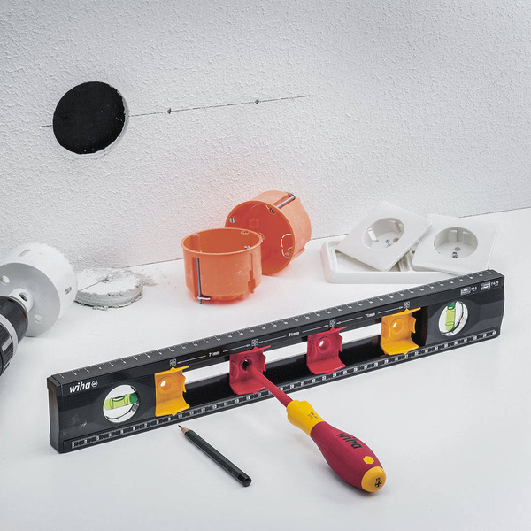Poziomica dla elektryków do puszek 40cm Wiha 