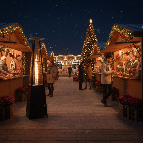 Parasol grzewczy Belivio AGNI czarny