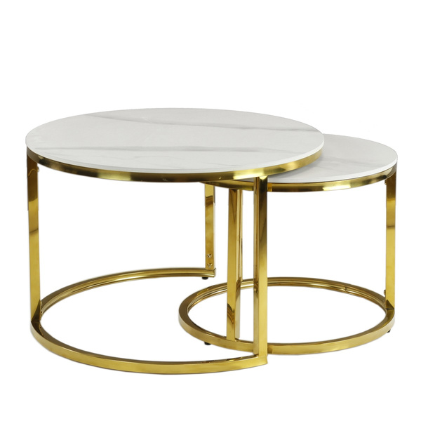 Zestaw stolików Belivio AURORA GOLD