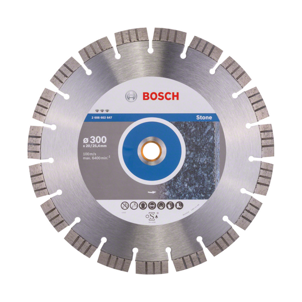 Tarcza do cięcia kamienia 300x20/25,4 mm Bosch 2608602647