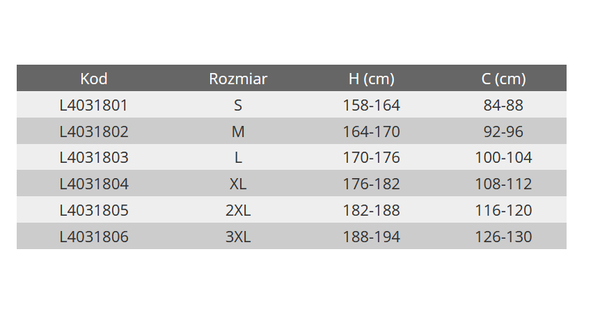 Koszulka polo LAHTI PRO rozmiar L, CE, 190g/m2 czarno-szara