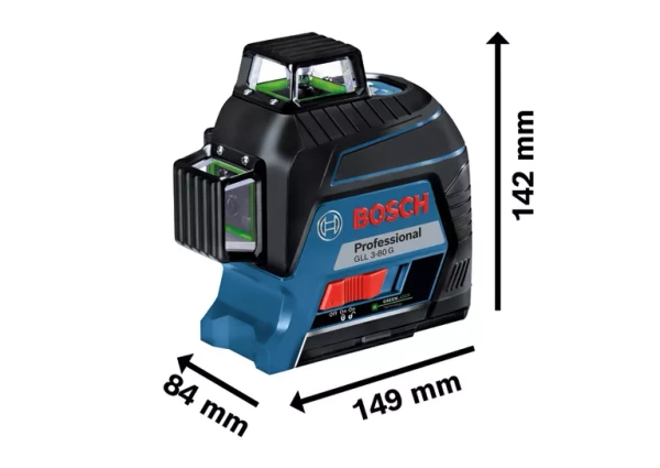 Laser z zieloną wiązką GLL 3-80 G, 0601063Y00 Bosch