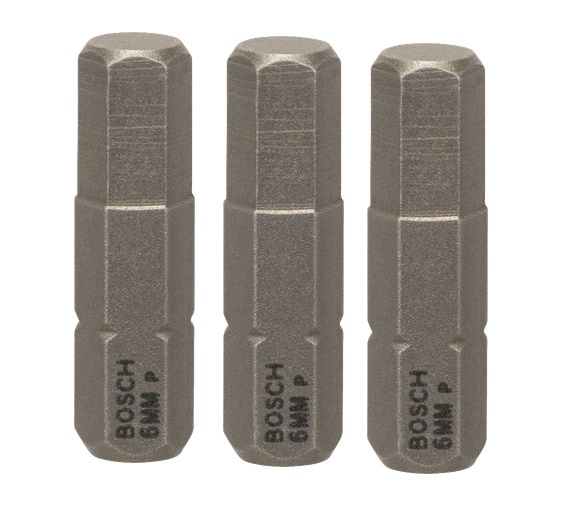 Zestaw 3 szt. bitów HEX6 Bosch Extra Hart 2607001728