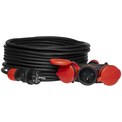 Przedłużacz trzygniazdowy budowlany KEL PS-X3/54/30M/3X2,5/H05RR-F 30 m W-98971