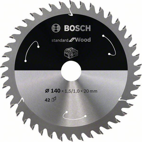 Ostrze do piły tarczowej bezprzewodowej Standard for Wood 140 x 1,5 / 1 x 20 T42 Bosch 2608837672
