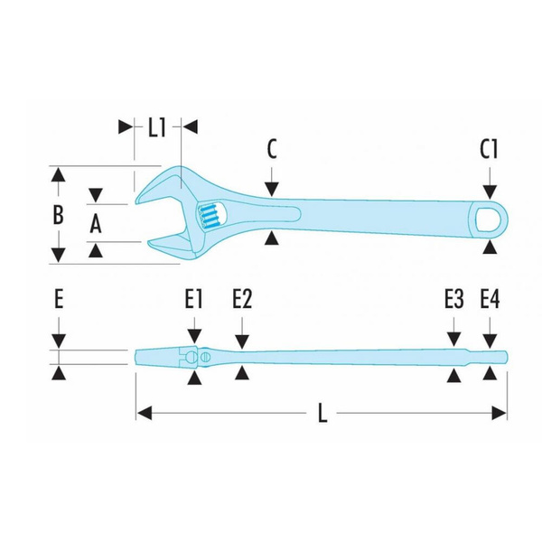 Klucz nastawny 8C Facom 113AS.8CPB