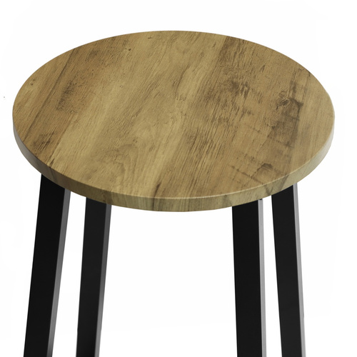 Stołek barowy Belivio TONO BLACK ROYAL OAK