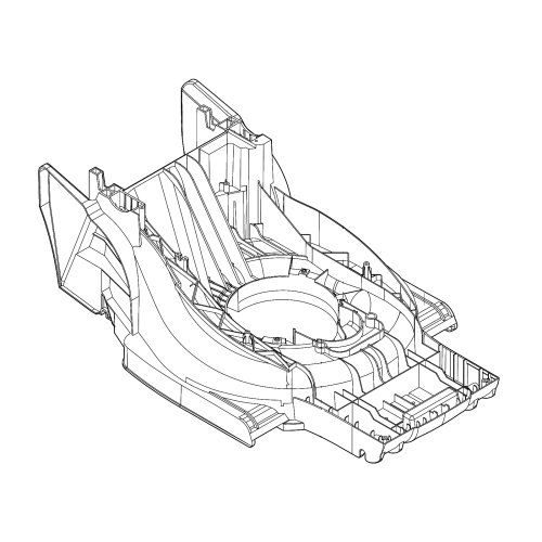 Obudowa kosiarki ELM4120 Makita YA00000930