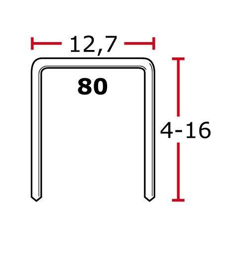 Zszywki tapicerskie TYP 80 10000 szt. 4PRO ZTA8010G