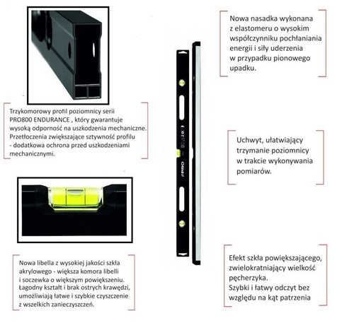 Poziomica 200 cm PRO BG-200