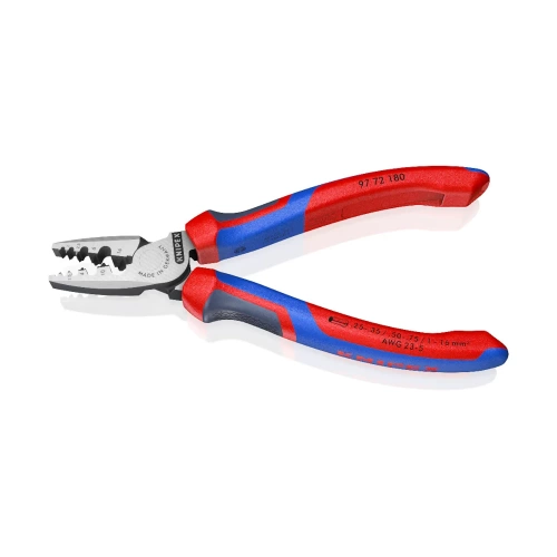 Szczypce do zagniatania tulejek kablowych Knipex 9772180
