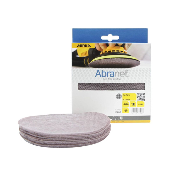 Krążki szlifierskie 150 mm P240 Mirka Abranet AE241F1025 10 szt.