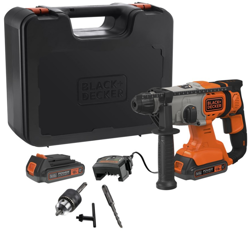 Akumulatorowa młotowiertarka 18V Black&Decker BCD900E2K-QW + 2x akumualtor 2,5 Ah