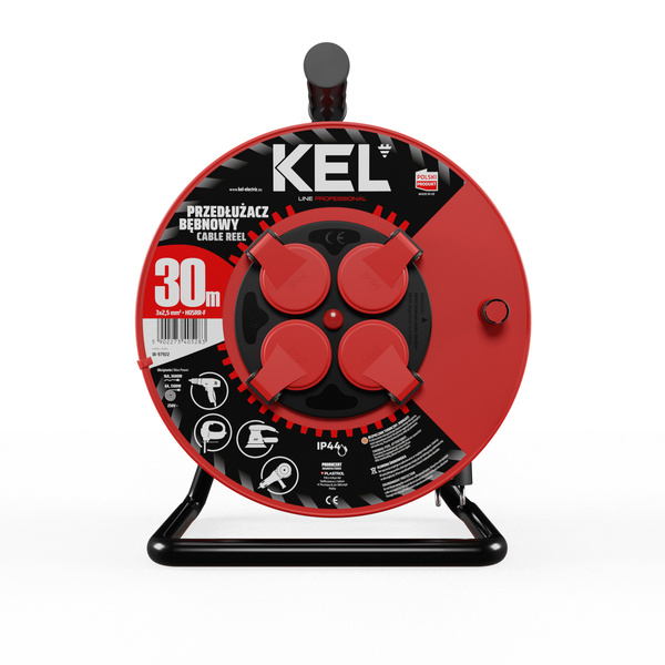 Przedłużacz bębnowy Kel Professional W-97922, 30M/3X2,5