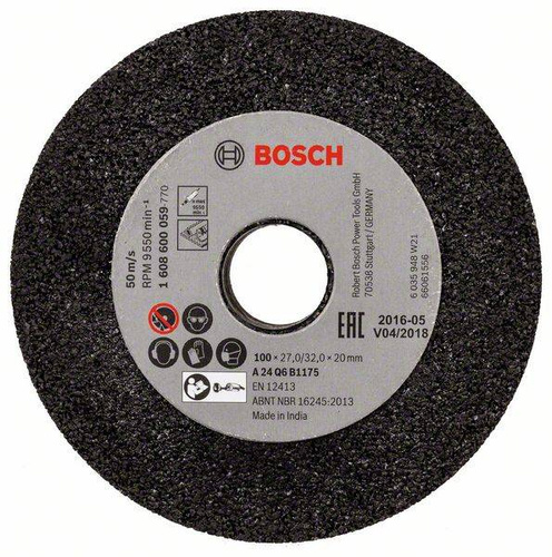 Tarcza szlifierska do szlifierki prostej A 24 Q6 B1175 100x27 Bosch 1608600059