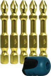 Zestaw końcówek wkręcających PZ2 5szt. + magnetyzer Makita B-42472
