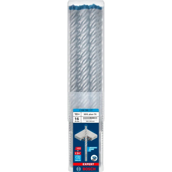 Wiertło udarowe 16x200x265 mm Bosch SDS plus-7X (2608900177) 10 szt.