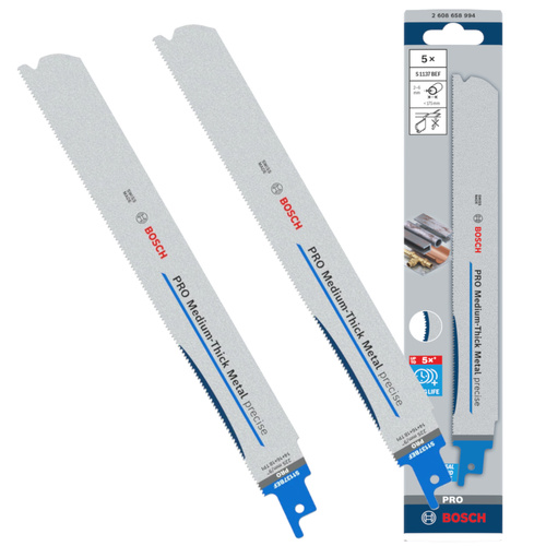 Zestaw 2 szt. brzeszczotów do metalu 1x25x225 mm Bosch PRO Medium-Thick Metal precise S1137BEF 2608658993