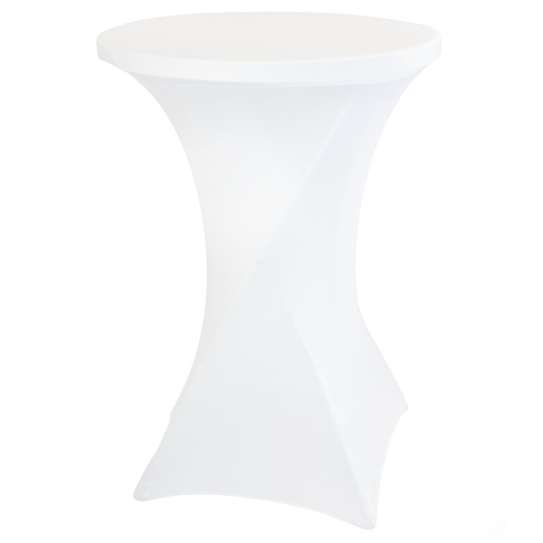 Pokrowiec/obrus na stoł koktajlowy BELIVIO WESTA WHITE