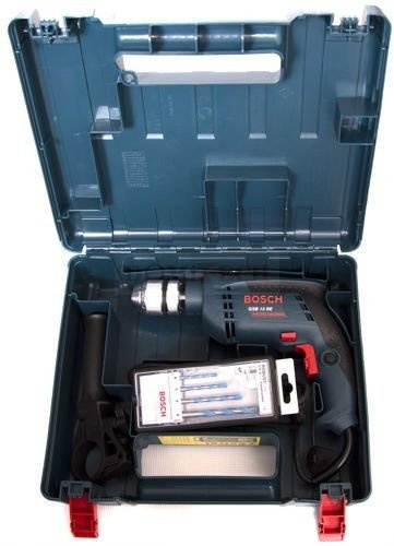 Bosch GSB 13 RE Wiertarka udarowa + walizka + wiertła 0601217103