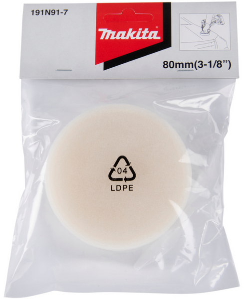 Gąbka polerska (biała) 80 mm do DPV300, PV301 Makita 191N91-7
