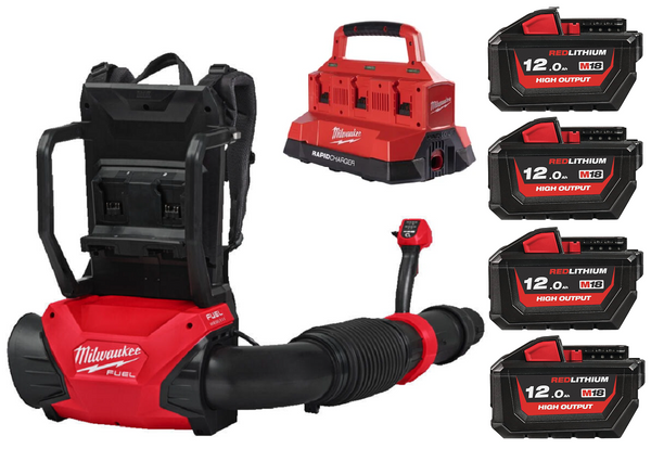 Dmuchawa do liści Milwaukee M18 F2BPB-124 plecakowa na cztery akumulatory