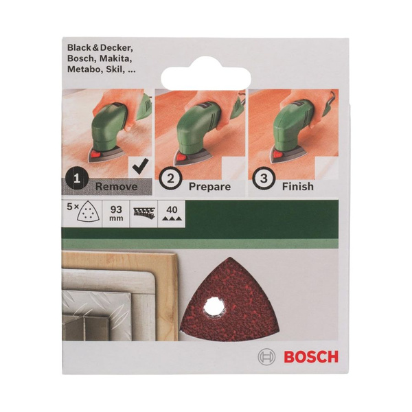 Zestaw papierów ściernych 93 mm P40 5 szt. delta Bosch 2609256A48