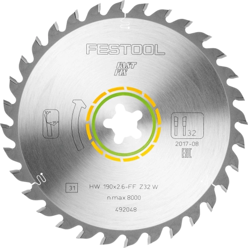 Tarcza pilarska   HW 190X2,6 FF TF58 Festool 492051