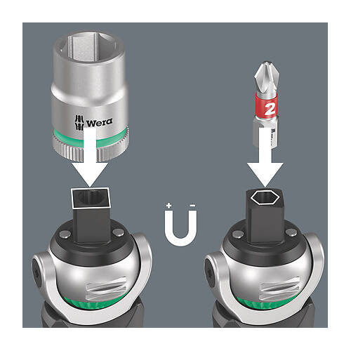 Kompaktowa grzechotka Wera 8009 Zyklop Pocket Set 4 27el. 05004285001