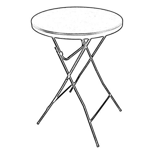 Stół koktajlowy Belivio SELENE WHITE