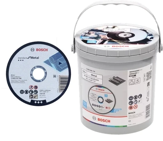 Zestaw 100 szt. tarcz do cięcia metalu 125 x 1,0 mm Bosch 2608626116