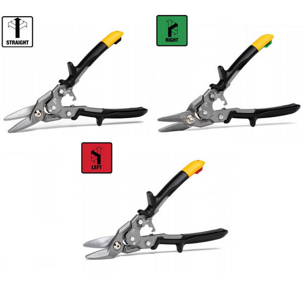 Nożyce do blachy ToughBuilt TB-H4S3-60 - zestaw 3 sztuk
