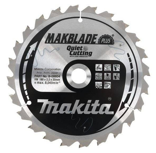 Makita tarcza tnąca Makblade PLUS 190x20mm 24Z B-08604